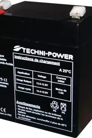Batterie gel 5 ah type cp5-12 (+ à gauche) Offre Du Jour