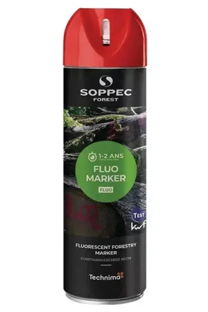 Traceur forestier fluorescent rouge 500 ml Commande En Gros