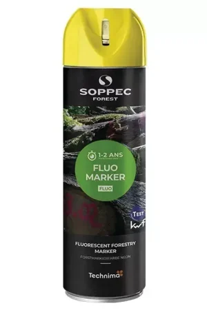 Traceur forestier fluorescent jaune 500 ml Vente Flash