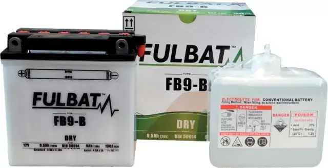 Prix Choc Batterie type 12n9-4b-1 (+ à gauche) avec pack acide