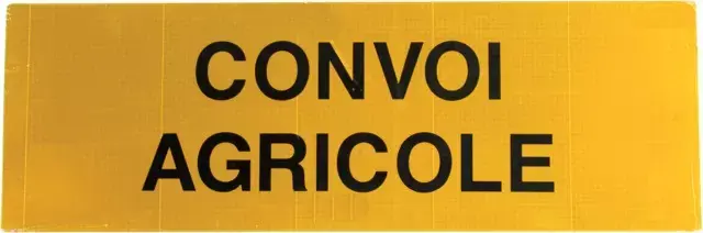 Panneau convoi agricole double face 1200x400x1mm aluminium classe 2 bicma Nouvel Arrivage
