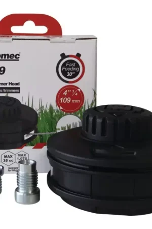 Prix Promo Tête de débroussailleuse Easywork, Ø 109 mm + insert mâle et femelle