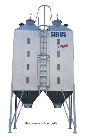 Haute Qualité Silo cubique « Duopack » 16m³ - Bicône - Remplissage par CAMION VIS Sirus