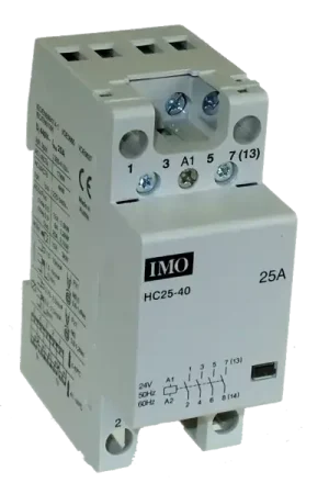 Contacteur 2 modules 4 pôles 25a normalement ouvert 230 v ac Livraison Express