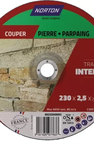 Meilleur Prix Disque a tronconner moyeu deporte 230x2,5x22,2 intensif materiaux norton