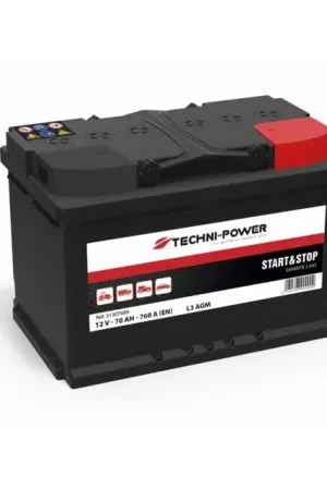 Batterie l3 agm 12v 70ah 760a en +droite techni-power Super Prix