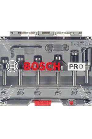 Coffret de 6 fraises queue 8mm - BOSCH PRO Offre Spéciale