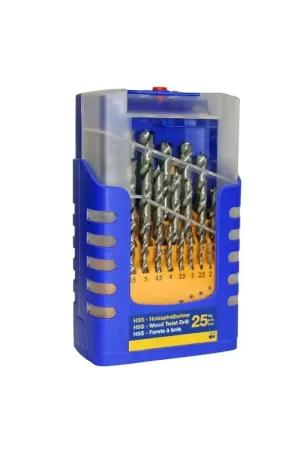 Livraison Express Coffret de 25 forets bois Haute performance Ø1 à 13mm