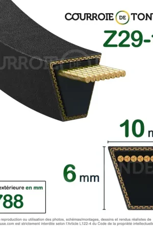 Acheter En Ligne Courroie EUROSYSTEMS 321005190 - 321005194 Z29-1/2