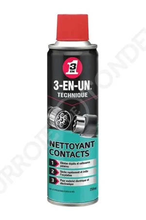 Nettoyant Contacts 3-EN-UN TECHNIQUE 250 ml 3EN1-33091/10 Usine Directe