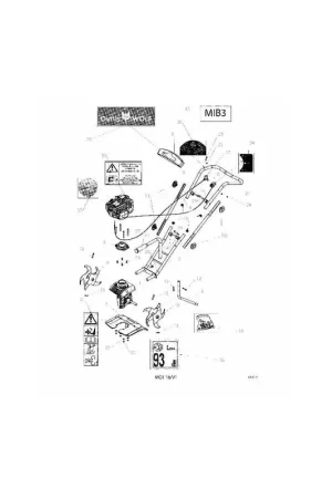 Authentique LOT DE 5 BOULONS M8X20 (7334) - D‘ORIGINE - OUTILS WOLF