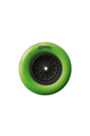 Vente Flash PNEU PLEIN ANTI CREVAISON 400 MM - AXE 20 MM - A ROULEMENTS A AIGUILLES (Pour brouette) - RIBIMEX