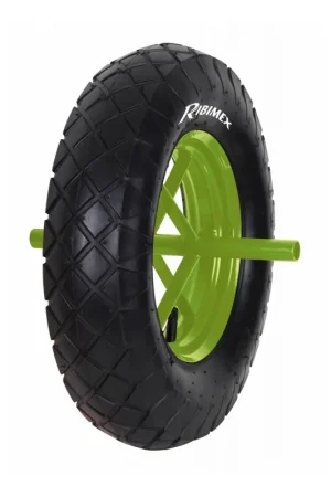 Expédition Rapide ROUE COMPLETE AVEC AXE - RUN FLAT - DIAMETTRE 400 MM (Pour brouette) - RIBIMEX