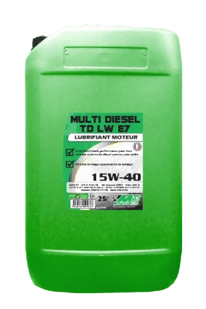 HUILE POUR MOTEUR DIESEL 15W40 - 25L - MINERVA Prix Cassé
