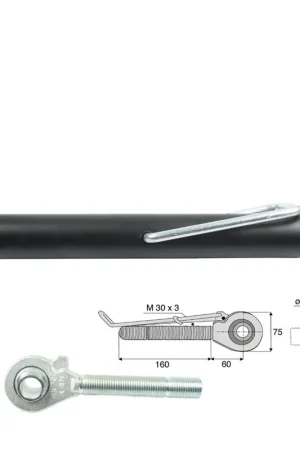 Prix Bas Barre de poussée rotule/rotule M30x3 filetage D/G 460 mm