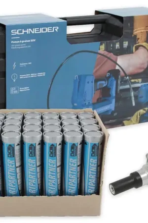 Pompe à graisse électrique 20V SCHNEIDER + accessoires Dernière Chance