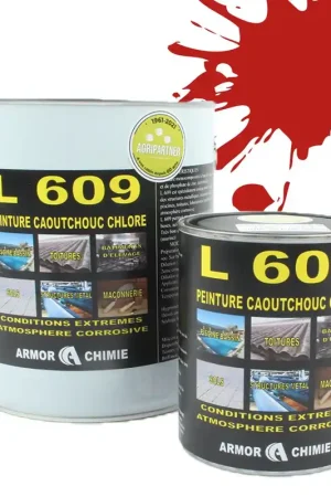 Acheter En Ligne Peinture Rouge RAL 3031 caoutchouc chloré milieu humide
