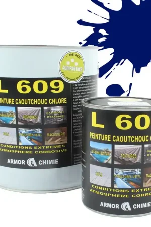 Affaire À Saisir Peinture Bleu RAL 5002 caoutchouc chloré milieu humide