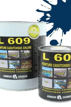 Vente Directe Peinture Bleu RAL 5009 caoutchouc chloré milieu humide