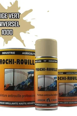 Achat Immédiat Peinture Beige vert RAL 1000 antirouille professionnelle