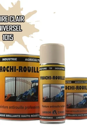 Authentique Peinture Ivoire clair RAL 1015 antirouille professionnelle