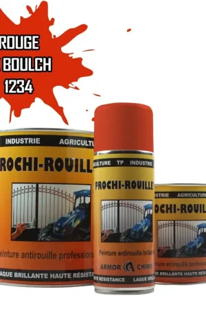 Authentique Peinture rouge orange 1234 LE BOULCH antirouille professionnelle