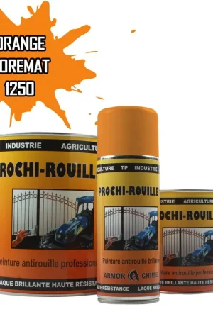Acheter En Ligne Peinture Orange 1250 NOREMAT antirouille professionnelle