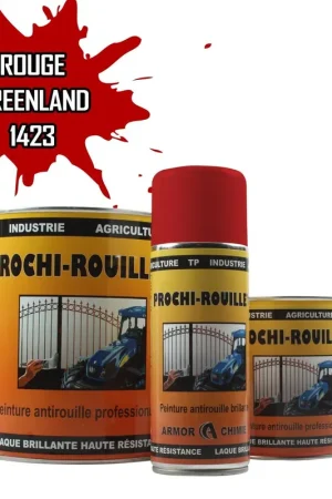 Achat Immédiat Peinture Rouge 1423 GREENLAND antirouille professionnelle