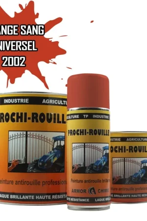 Achat Immédiat Peinture Orange sang RAL 2002 antirouille professionnelle