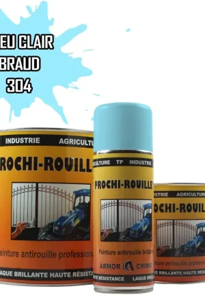 Acheter En Ligne Peinture Bleu clair 304 BRAUD antirouille professionnelle
