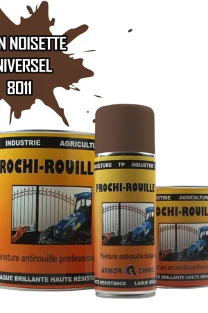 Authentique Peinture Brun noisette RAL 8011 antirouille professionnelle