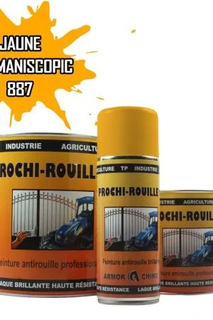 Acheter Direct Peinture Jaune 887 JCB MANISCOPIC antirouille professionnelle