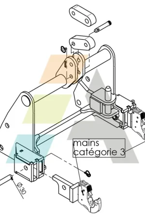 Interface télescopique BOBCAT vers 3 points Expédition Rapide