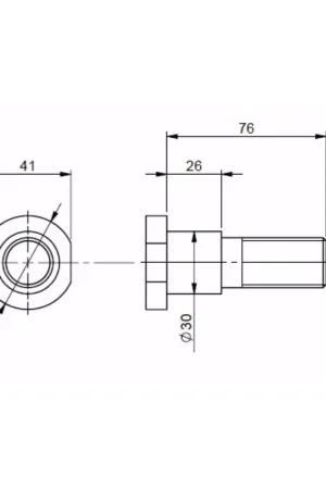 Vis pivot 30mm filetage M24x76mm VPI-509 AGRISEM origine Pas Cher