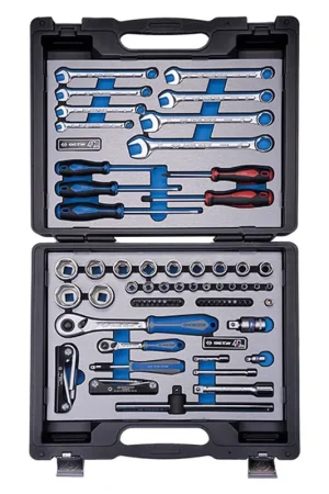 Coffret de douilles 1/4" et 1/2" métriques et accessoires 83pcs Pas Cher