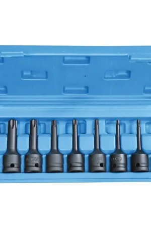 Coffret de 9 douilles à choc TORX® 1/2" T20 à T70 Prix Promo