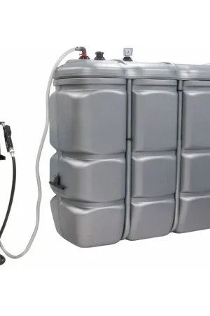 Seulement Aujourd'hui Cuve stockage Gasoil Fuel GNR PEHD 2000L 50l/min