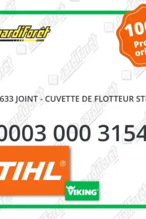 594633 joint - cuvette de flotteur STIHL - 0003 000 3154 Remise