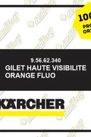 Achat Immédiat gilet haute visibilite orange fluo Karcher 95662340
