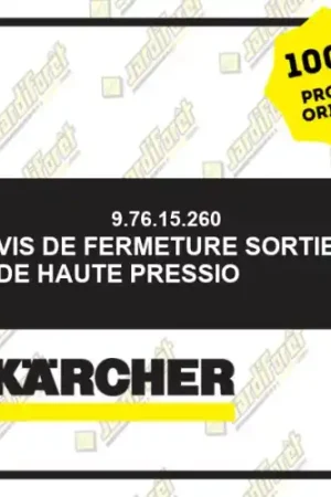 Vis de fermeture sortie de haute pressio Karcher 97615260 Commander Vite