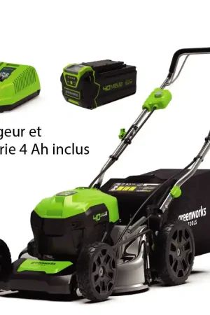 Prix Choc Tondeuse tractée 46cm à batterie 40V - Greenworks